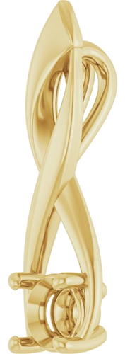 Pakabukas „Infinity-Inspired Solitaire“ 14k yellow gold Round 4.8mm (2)