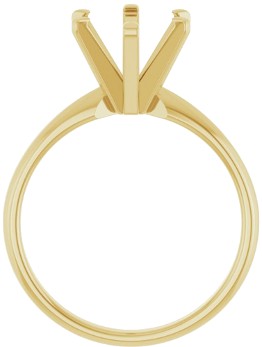 14K Yellow 10x8 mm Oval Solitaire Engagement Ring Mounting (2)