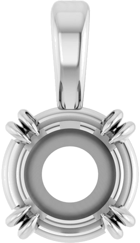 Pakabukas „Solitaire“ 585 Baltojo Aukso Round 6.5mm (1)
