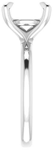 Platinum  10 mm Round Solitaire Engagement Ring Mounting (4)