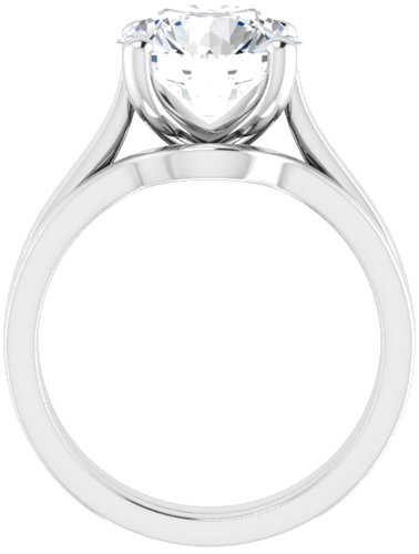 Platinum 9.4 mm Round Engagement Ring Mounting (7)