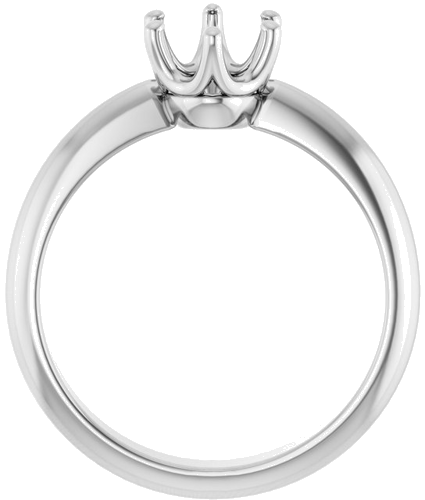 Sužadėtuvių Žiedas „Solitaire Crown-Inspired“ 14k white gold Oval 8mm x 6mm (2)