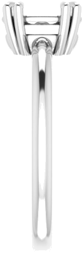 14K White 8x6 mm Oval Solitaire Engagement Ring Mounting (4)