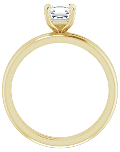 Sužadėtuvių Žiedas „Solitaire“ 14k yellow gold Asscher 5mm (7)