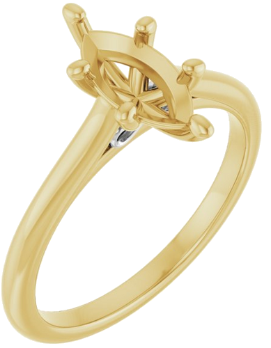 Sužadėtuvių Žiedas „Accented Infinity-Inspired“ 14k yellow/white gold Marquise 10mm x 5mm (1)