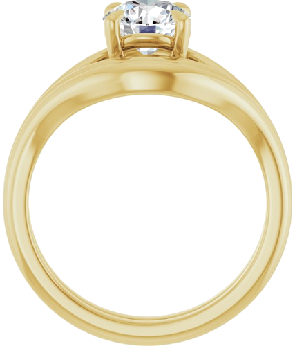 Sužadėtuvių Žiedas „Claw-Prong Solitaire“ 14k yellow gold Round 6.5mm (7)