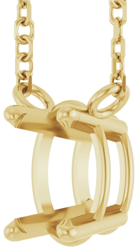 Pakabukas „Solitaire“ 14k yellow gold Oval 7mm x 5mm (2)