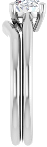 Sužadėtuvių Žiedas „Solitaire“ 950 Platinos Oval 8mm x 6mm (9)