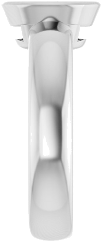 Sužadėtuvių Žiedas „Bezel-Set Solitaire“ 585 Baltojo Aukso Round 8.2mm (4)