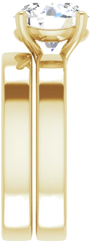 Sužadėtuvių Žiedas „Solitaire“ 14k yellow gold Round 8.8mm (9)