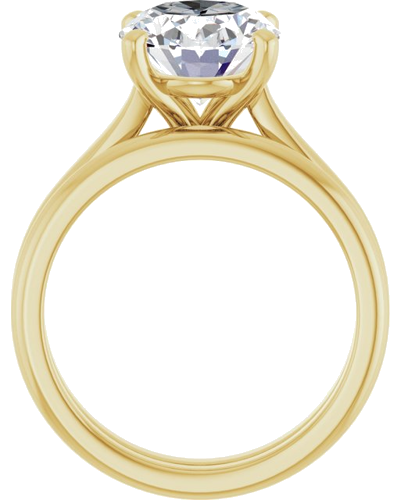Sužadėtuvių Žiedas 14k yellow gold Oval 11mm x 9mm (7)