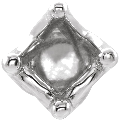 Pakabukas „Solitaire“ 585 Baltojo Aukso Round 6mm (1)