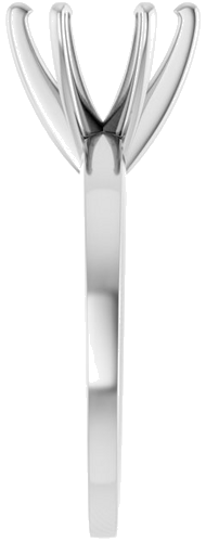 Sužadėtuvių Žiedas „Solitaire“ 585 Baltojo Aukso Round 7.8mm x 8.6mm (4)