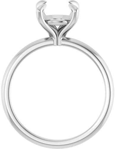 Platinum  8.2 mm Round Solitaire Engagement Ring Mounting (2)