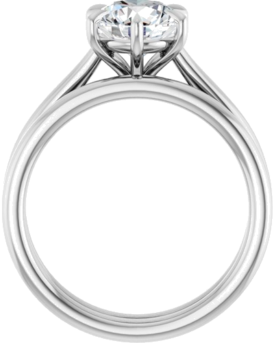 Sužadėtuvių Žiedas „Claw-Pong“ 14k white gold Round 7.4mm (7)