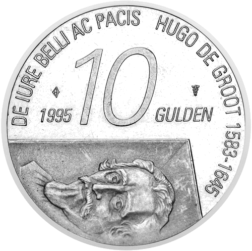 10 Gulden Beatrix Hugo Grotius 1995 Netherlands Silver Coin (1)