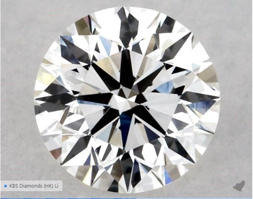 0.5 carat G-VVS2 Excellent cut Natūralus Round Deimantas (1)