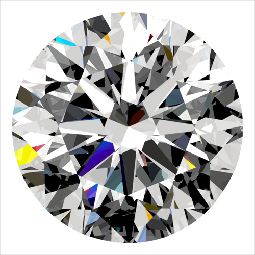 0.4 carat E-VS2 Very Good cut Natūralus Round Deimantas (1)