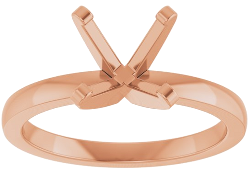 14K Rose 7.8-8.6 mm Round Solitaire Engagement Ring Mounting (3)