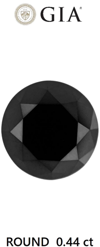 0.44 carat Fancy Black-VVS2 Excellent cut Natūralus Round Deimantas (1)
