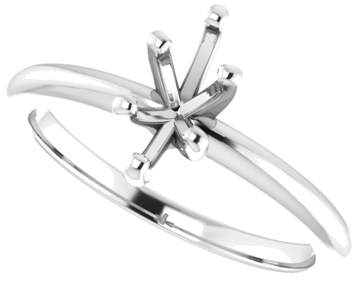 14K White  8x4 mm Marquise Solitaire Engagement Ring Mounting (5)