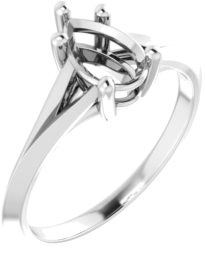 Sužadėtuvių Žiedas „Solitaire“ 925 Sidabro Pear Shape 8mm x 5mm (1)