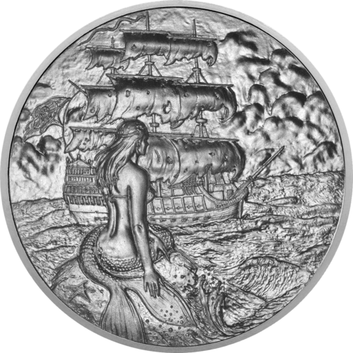 2 oz Американски пирати и сирени сребърна монета (2)