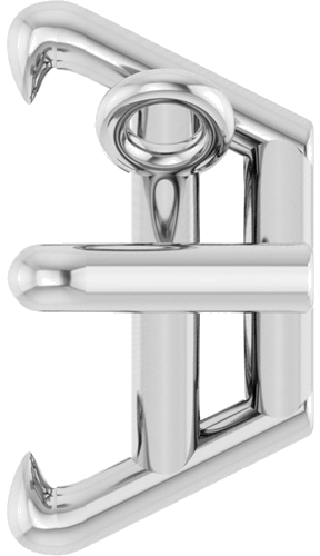 Pakabukas „Solitaire Claw-Prong“ 14k white gold Square 5.5mm (3)