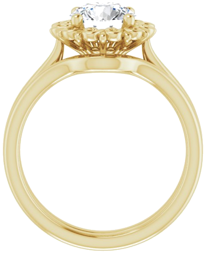 Sužadėtuvių Žiedas „Solitaire“ 10k yellow gold Round 7mm (7)