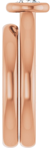 Sužadėtuvių Žiedas „Bezel-Set Solitaire“ 14k rose gold Round 5.2mm (9)