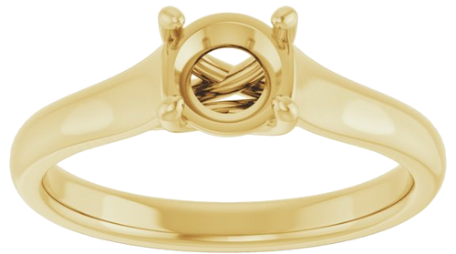 Sužadėtuvių Žiedas „Solitaire“ 585 Geltonojo Aukso Round 5.8mm (3)