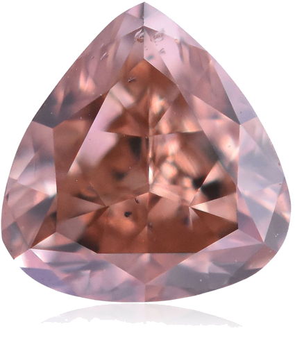 0.25 carat Fancy Deep Brownish Orangey Pink-SI1 Natūralus Heart Deimantas (1)