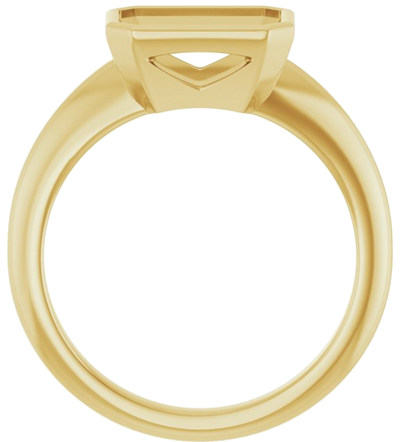 Sužadėtuvių Žiedas „Bezel-Set Solitaire“ 14k yellow gold Emerald 9mm x 7mm (2)