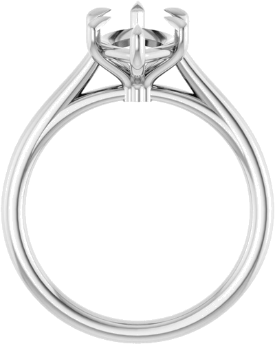 Sužadėtuvių Žiedas „Claw-Pong“ 14k white gold Marquise 14mm x 7mm (2)