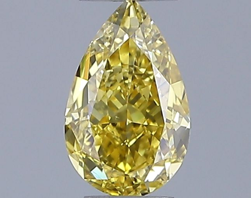 0.63 carat Fancy Intense Orangey Yellow-VS2 Natūralus Pear Deimantas (1)