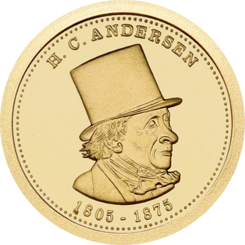 1/25 oz Christian Andersen 2008 Samoa 10 Talų auksinė moneta (1)