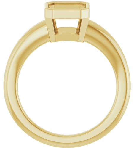 Sužadėtuvių Žiedas „Bezel-Set Solitaire“ 10k yellow gold Emerald 8.5mm x 6.5mm (2)