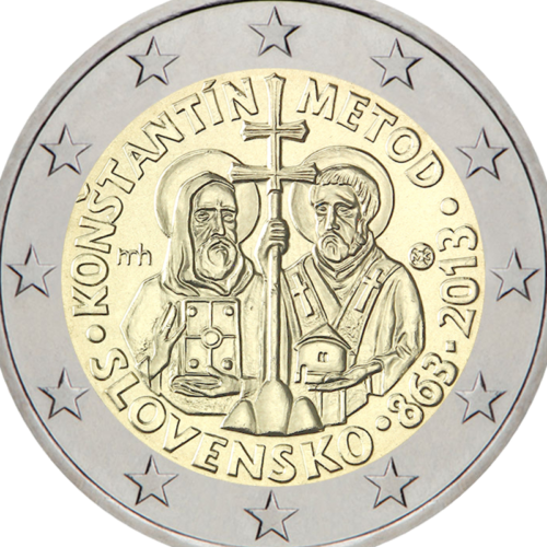 2013 Slovakija Konstantinui ir Metodijui 2 eurų moneta (2)