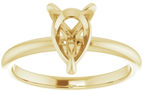 Sužadėtuvių Žiedas „Solitaire“ 585 Geltonojo Aukso Pear Shape 9mm x 6mm (3)