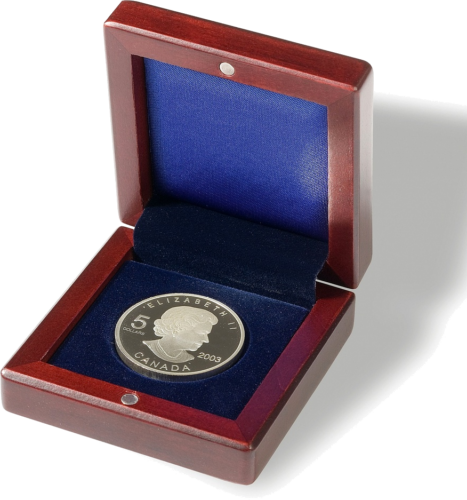 Medinė dėžutė vienai 41 mm. monetai Volterra (1)