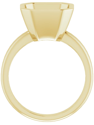 Sužadėtuvių Žiedas „Bezel-Set Solitaire“ 585 Geltonojo Aukso Asscher 10mm (2)