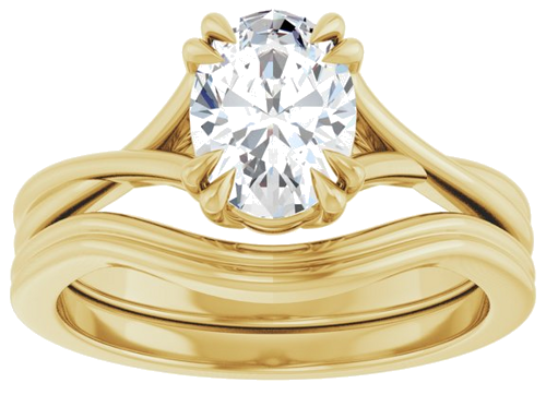 Sužadėtuvių Žiedas „Solitaire“ 585 Geltonojo Aukso Oval 8mm x 6mm (8)