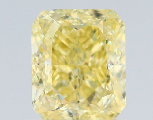 1.0 carat Fancy Yellow-VVS1 Natūralus Radiant Deimantas (1)