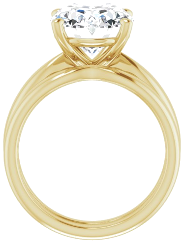 Sužadėtuvių Žiedas 14k yellow gold Oval 12mm x 10mm (7)