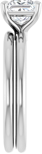 Sužadėtuvių Žiedas 585 Baltojo Aukso Square 5.5mm (9)
