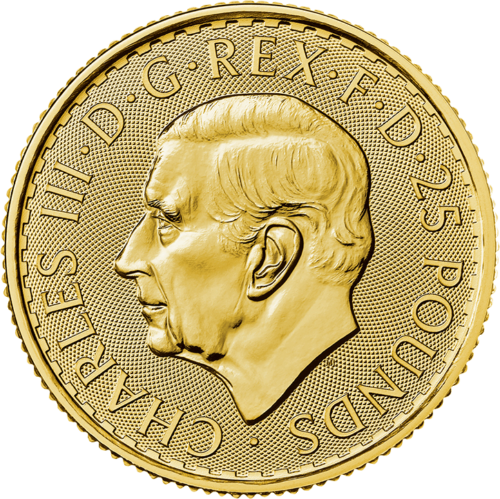 1/4 oz Britannia 2023 Charles III Great Britain Gold Coin (New King) (2)
