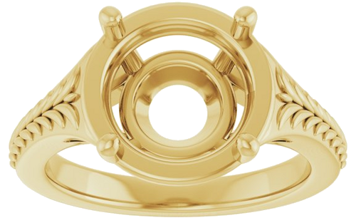 Sužadėtuvių Žiedas „Solitaire“ 14k yellow gold Round 10mm (3)