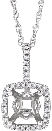 Pakabukas „Halo-Style Birthstone“ 925 Sidabro Round 7mm (1)