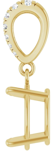 Pakabukas „Accented“ 14k yellow gold Oval 8mm x 6mm (3)