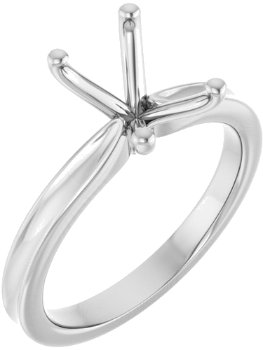 Sužadėtuvių Žiedas 14k white gold Elongated Cushion 9mm x 7mm (1)